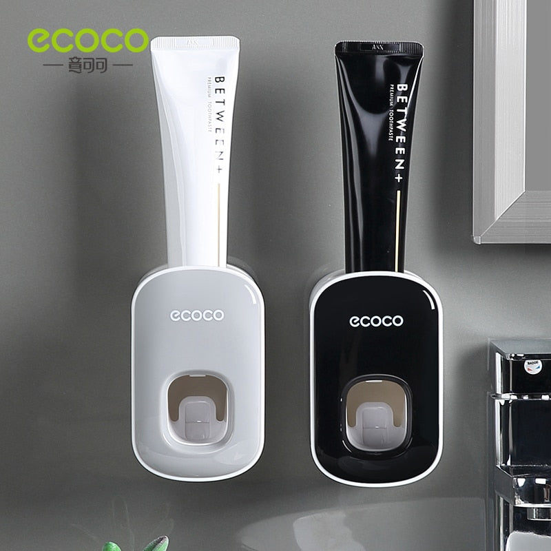 Automatic Toothpaste Dispenser - Wall Mount with Brush Holder