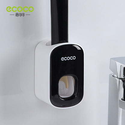 Automatic Toothpaste Dispenser - Wall Mount with Brush Holder