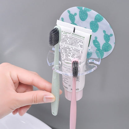 Automatic Toothpaste Dispenser - Wall Mount with Brush Holder