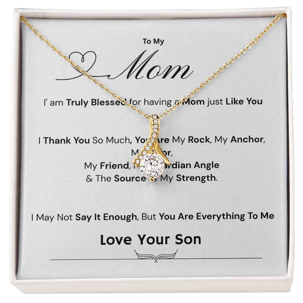 To My Mom - The Source of My Strength Love Son - Necklaces