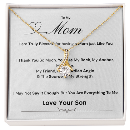 To My Mom - The Source of My Strength Love Son - Necklaces