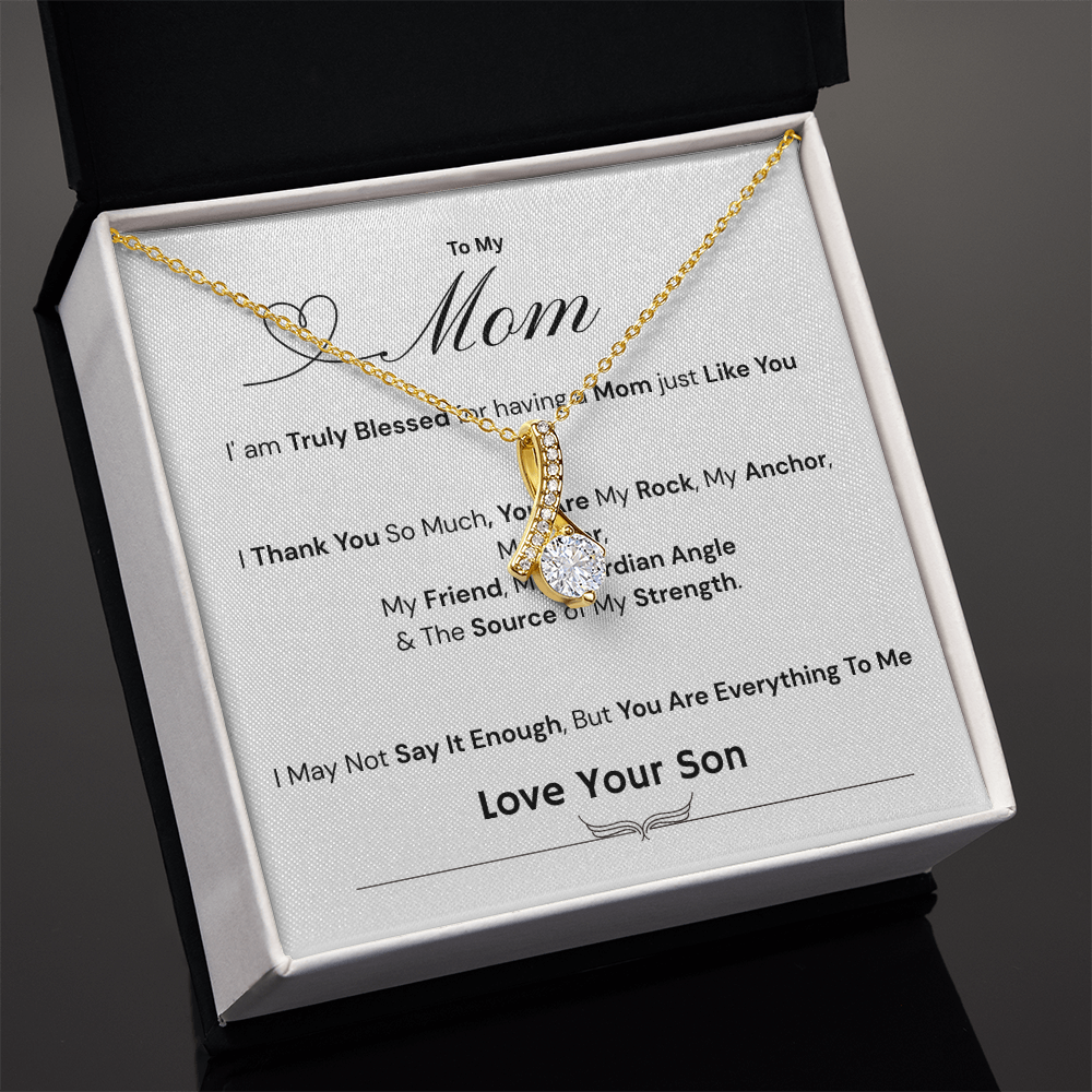 To My Mom - The Source of My Strength Love Son - Necklaces