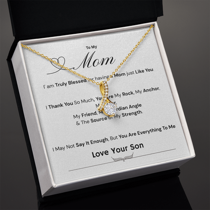 To My Mom - The Source of My Strength Love Son - Necklaces