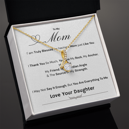 To My Mom - The Source of My Strength Love Daughter - Necklaces