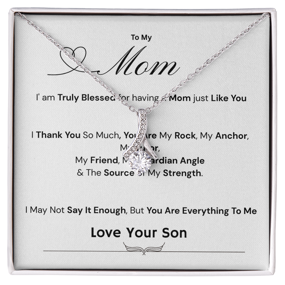 To My Mom - The Source of My Strength Love Son - Necklaces