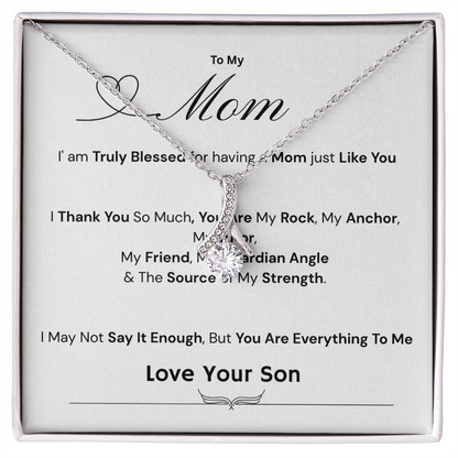 To My Mom - The Source of My Strength Love Son - Necklaces