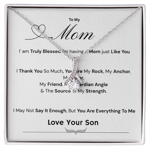 To My Mom - The Source of My Strength Love Son - Necklaces