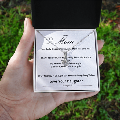 To My Mom - The Source of My Strength Love Daughter - Necklaces