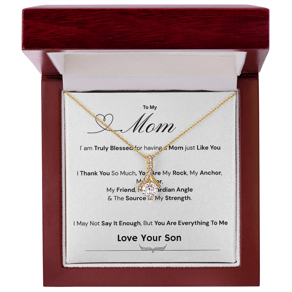 To My Mom - The Source of My Strength Love Son - Necklaces