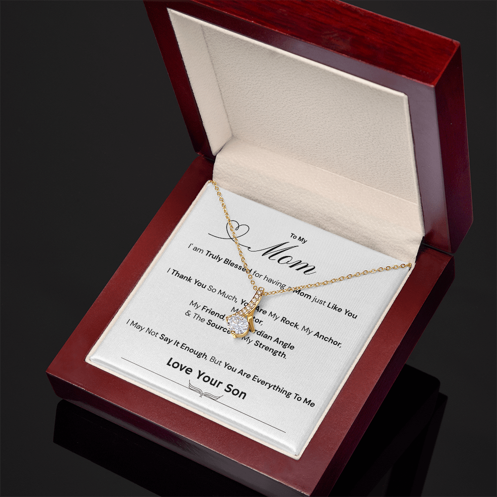 To My Mom - The Source of My Strength Love Son - Necklaces