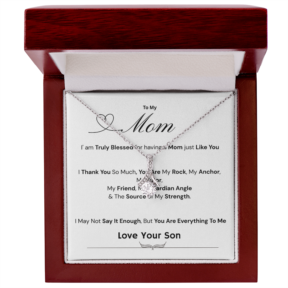 To My Mom - The Source of My Strength Love Son - Necklaces