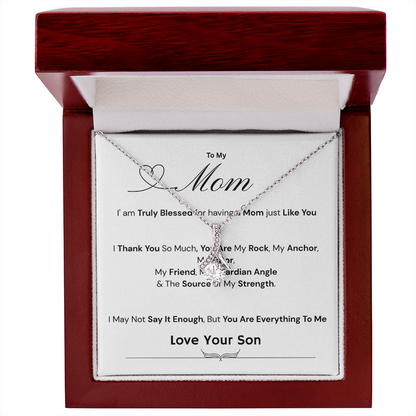 To My Mom - The Source of My Strength Love Son - Necklaces