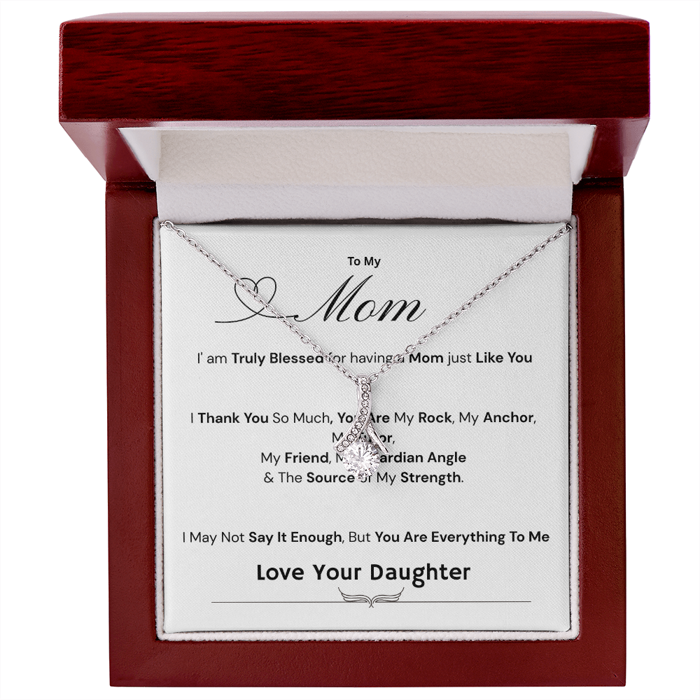 To My Mom - The Source of My Strength Love Daughter - Necklaces
