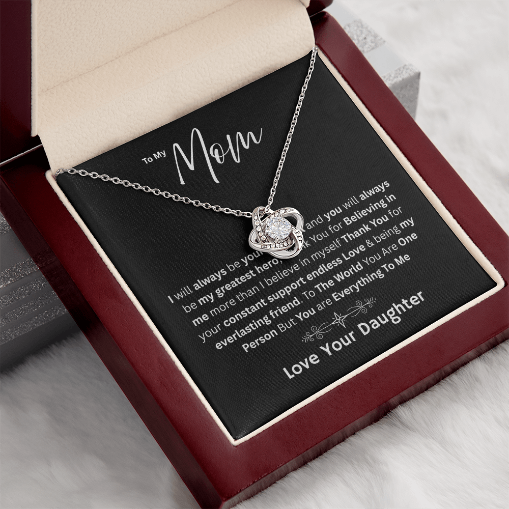For My Mom - My Greatest Hero Love Daughter - Necklaces