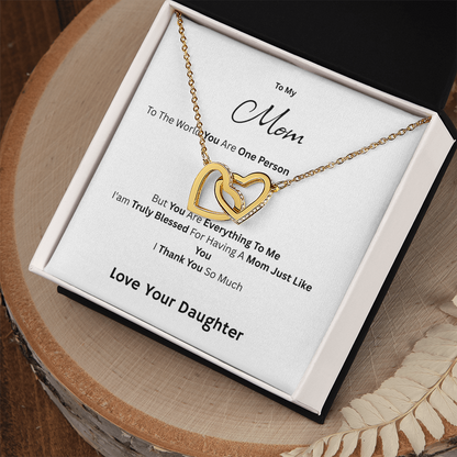 To My Mom - You Are Everything To Me Love Daughter - Necklaces