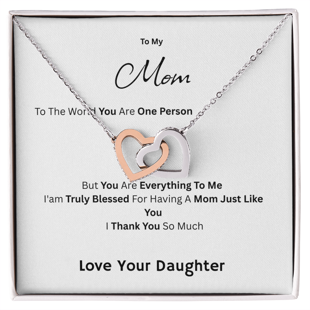 To My Mom - You Are Everything To Me Love Daughter - Necklaces
