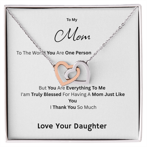 To My Mom - You Are Everything To Me Love Daughter - Necklaces