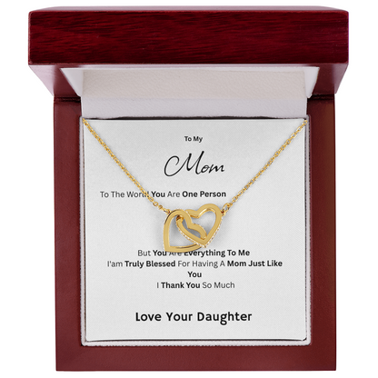 To My Mom - You Are Everything To Me Love Daughter - Necklaces