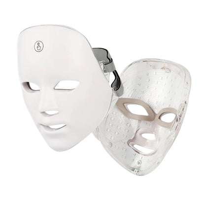 LED Facial Beauty Device - Color Light Therapy for Skin Rejuvenation